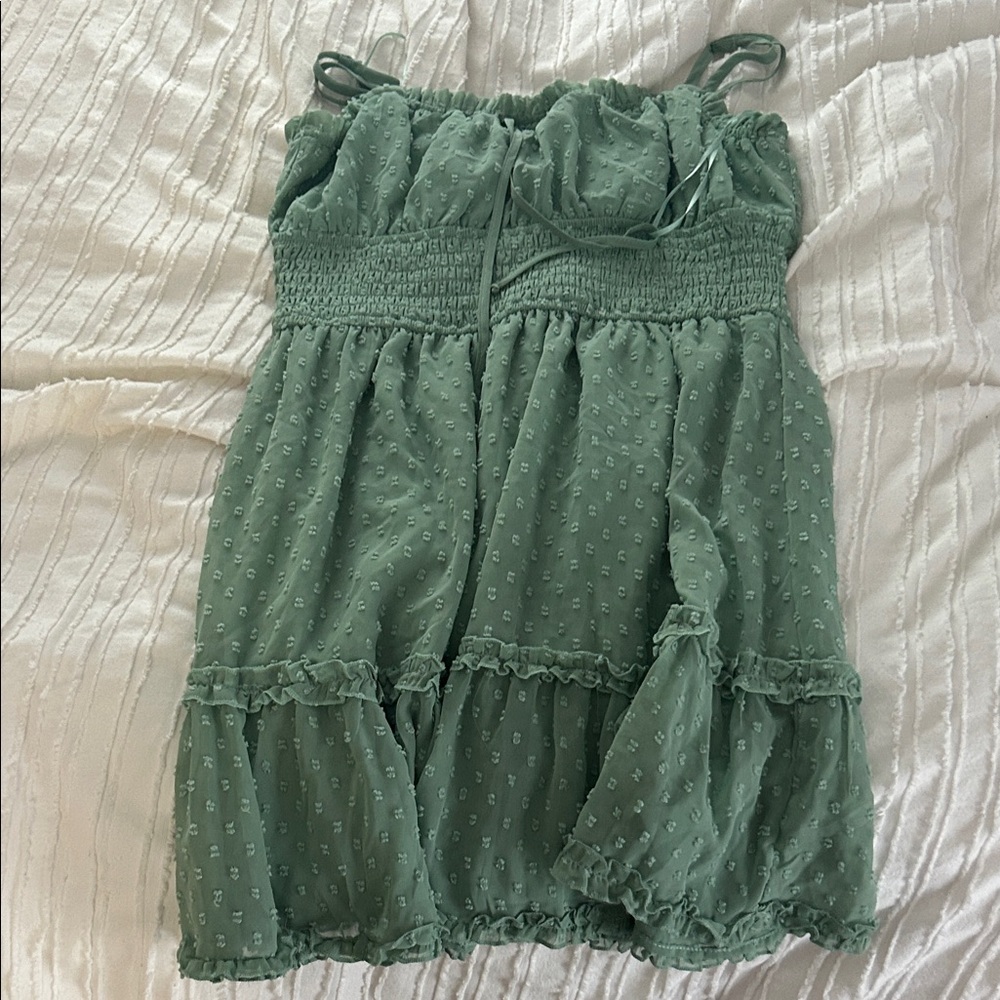 Green Smocked Dress